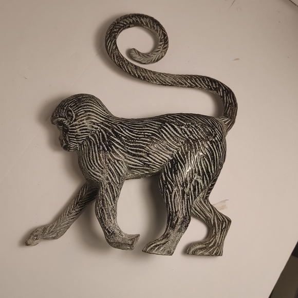 Cast Metal Monkey Figurine Sculpture - Picture 1 of 11